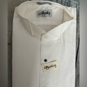 New, fashionable tuxedo shirt for that special occassion.